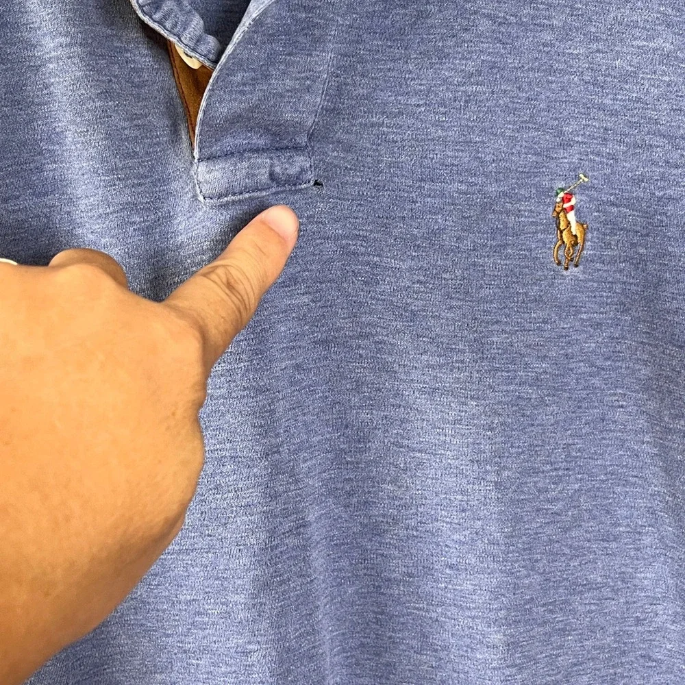 Polo Ralph Lauren Polo Shirt Pima Soft Touch Men M Long Sleeve Flesh Pony Preppy